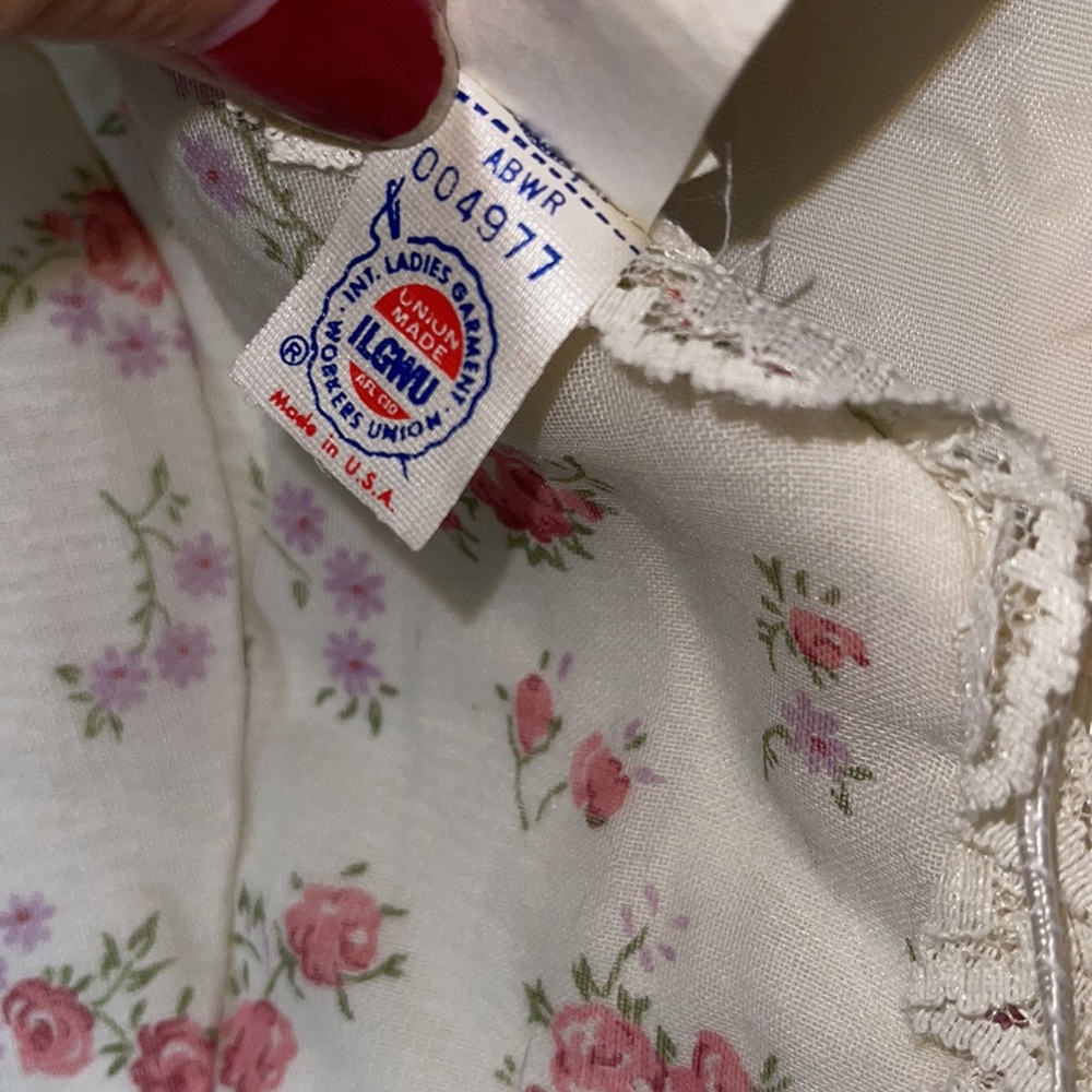 Vintage Prairie Cream Lace Ruffles Maxi Dress 7-8 Small - Picture 6 of 7